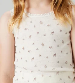 Name It Tanktop - Uld - NkfWang - Snow White/Small flowers