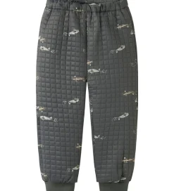 Name It Termotøj m. Fleece - NmmMoon - Grey Pinstripe