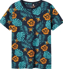 Name It T-shirt - NkmZalo - Navy Blazer/Bright Marigold