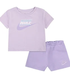 Nike Shortssæt - T-shirt/Shorts - Hydrangeas
