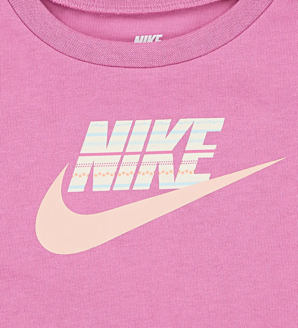 Nike Shortssæt - T-shirt/Shorts - Washed Coral