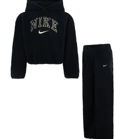 Nike Sæt - Hættetrøje/Bukser - Sort/Gold