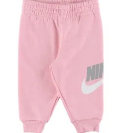 Nike Sweatsæt - Soft Pink/Gråmeleret