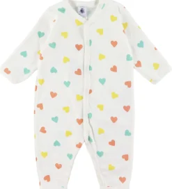 Petit Bateau Natdragt - Marshmallow m. Hjerter