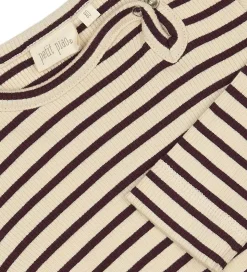 Petit Piao Body l/æ - Rib - Dark Grape/Off White