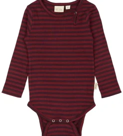 Petit Piao Body l/æ - Rib - Modal - Dark Grape/Biking Red