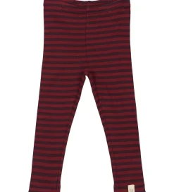 Petit Piao Leggings - Rib - Modal - Dark Grape/Biking Red