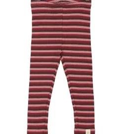 Petit Piao Leggings - Rib - Modal - Biking Red Multistripe