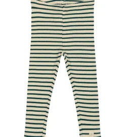 Petit Piao Leggings - Rib - Modal - Dark Sea/Off White