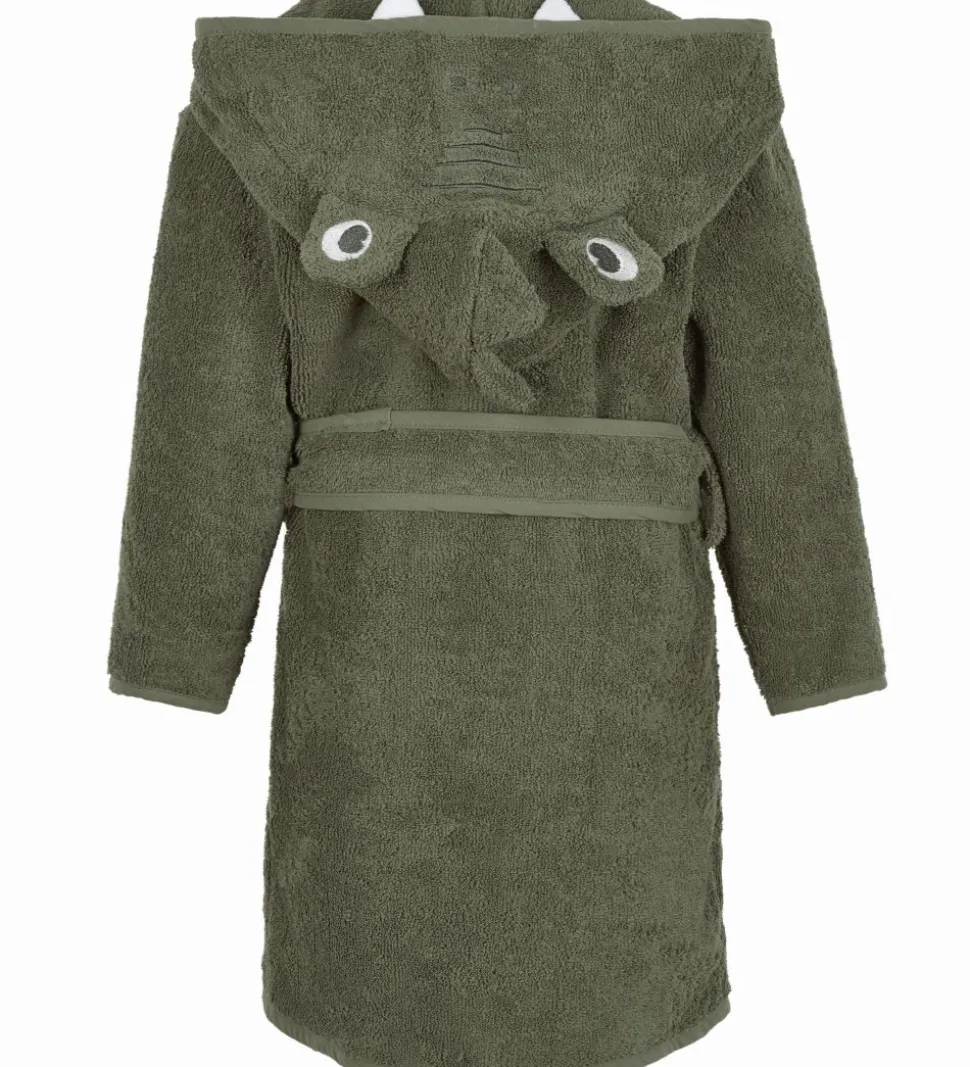 Pippi Baby Badekåbe - Deep Lichen Green m. Drage