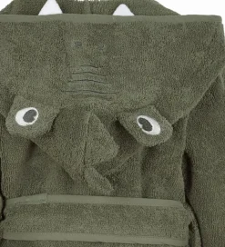 Pippi Baby Badekåbe - Deep Lichen Green m. Drage