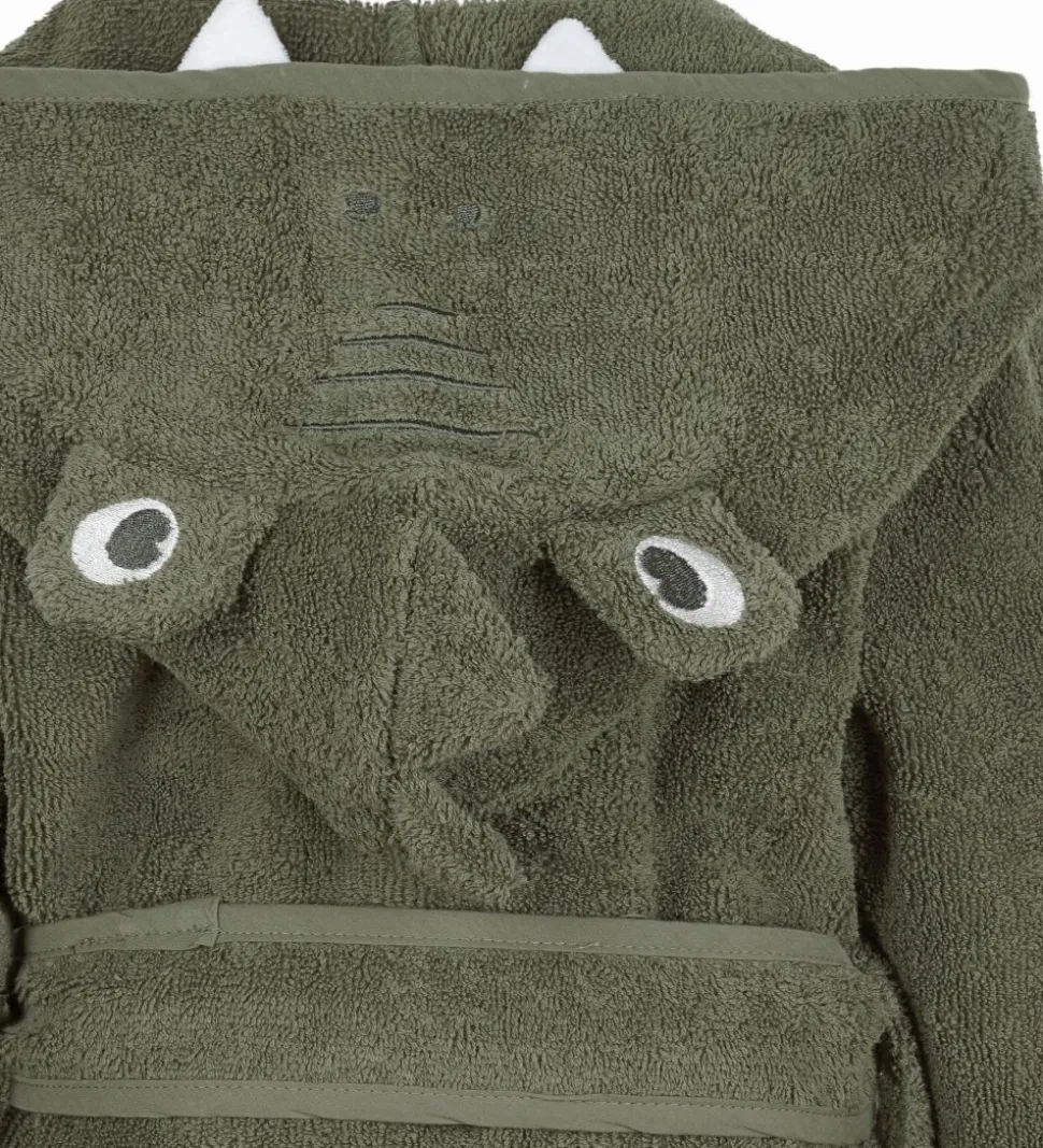 Pippi Baby Badekåbe - Deep Lichen Green m. Drage