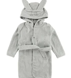 Pippi Baby Badekåbe - Grå m. Kanin