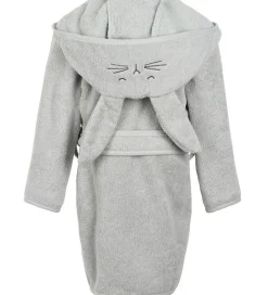 Pippi Baby Badekåbe - Grå m. Kanin