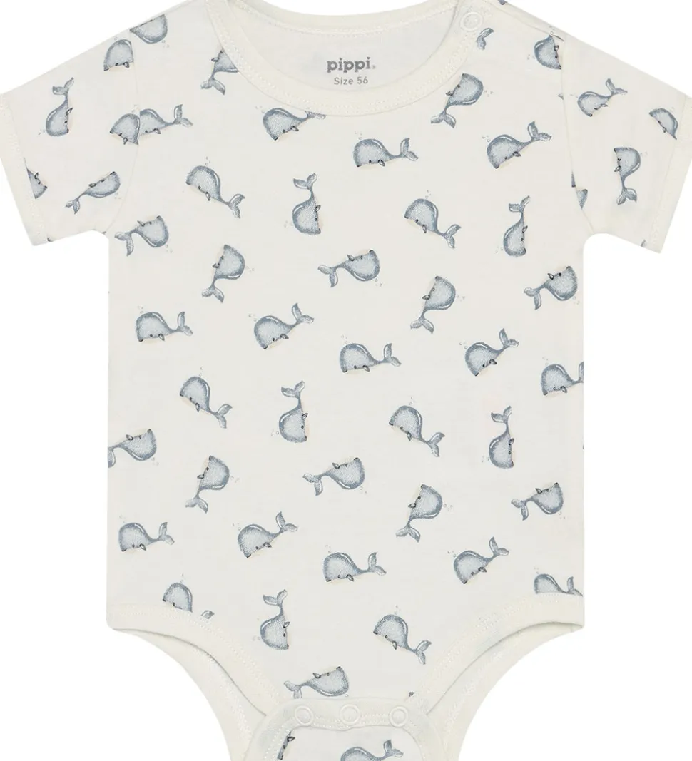 Pippi Baby Bodyer k/æ - 4-pak - Flint Stone