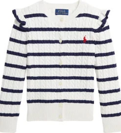 Polo Ralph Lauren Cardigan - Strik - Deckwash White/Newport Navy