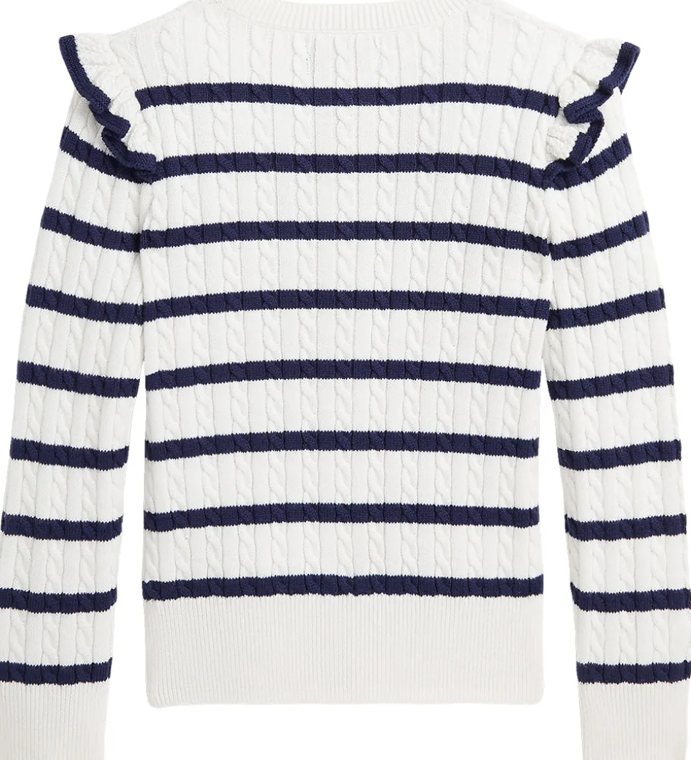 Polo Ralph Lauren Cardigan - Strik - Deckwash White/Newport Navy