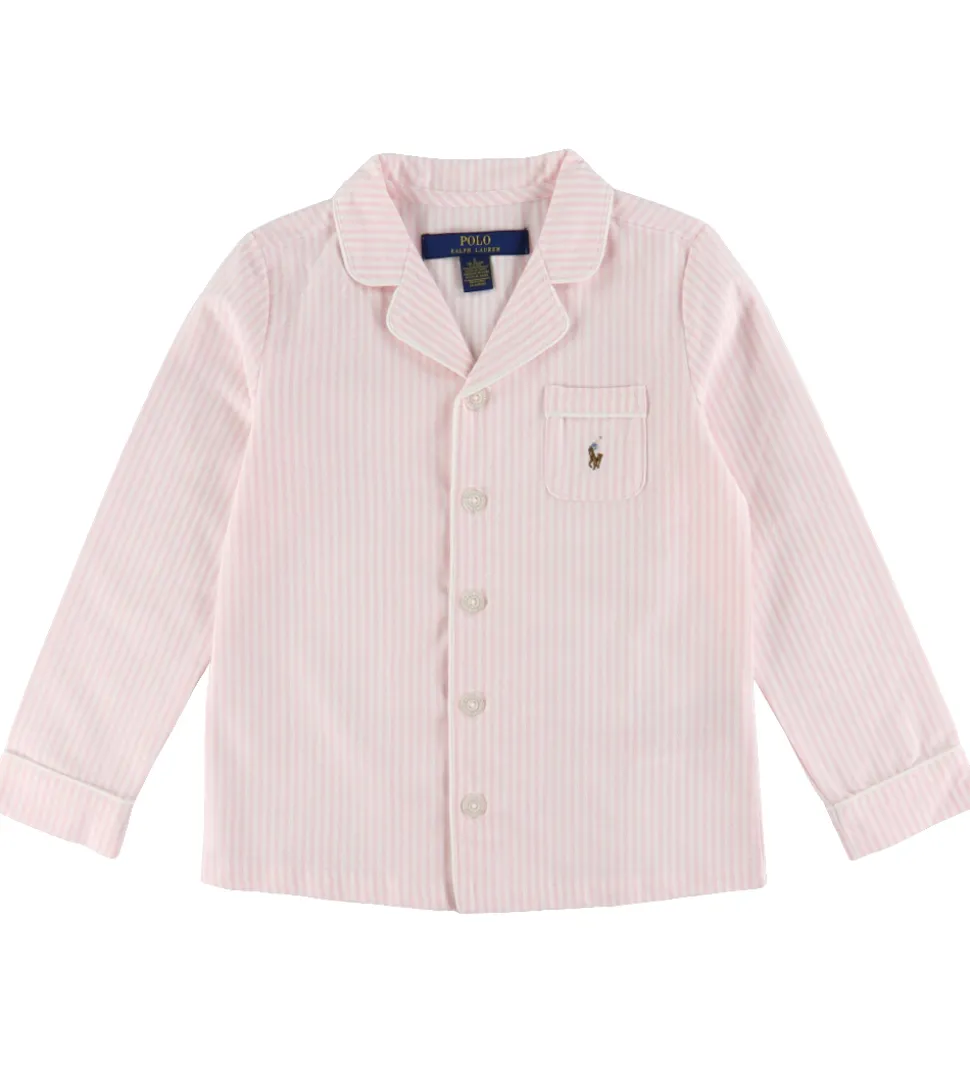 Polo Ralph Lauren Nattøj - Oxford - Bath Pink/White Striped