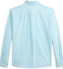 Polo Ralph Lauren Skjorte - Hør - Lyseblå/Hvidstribet