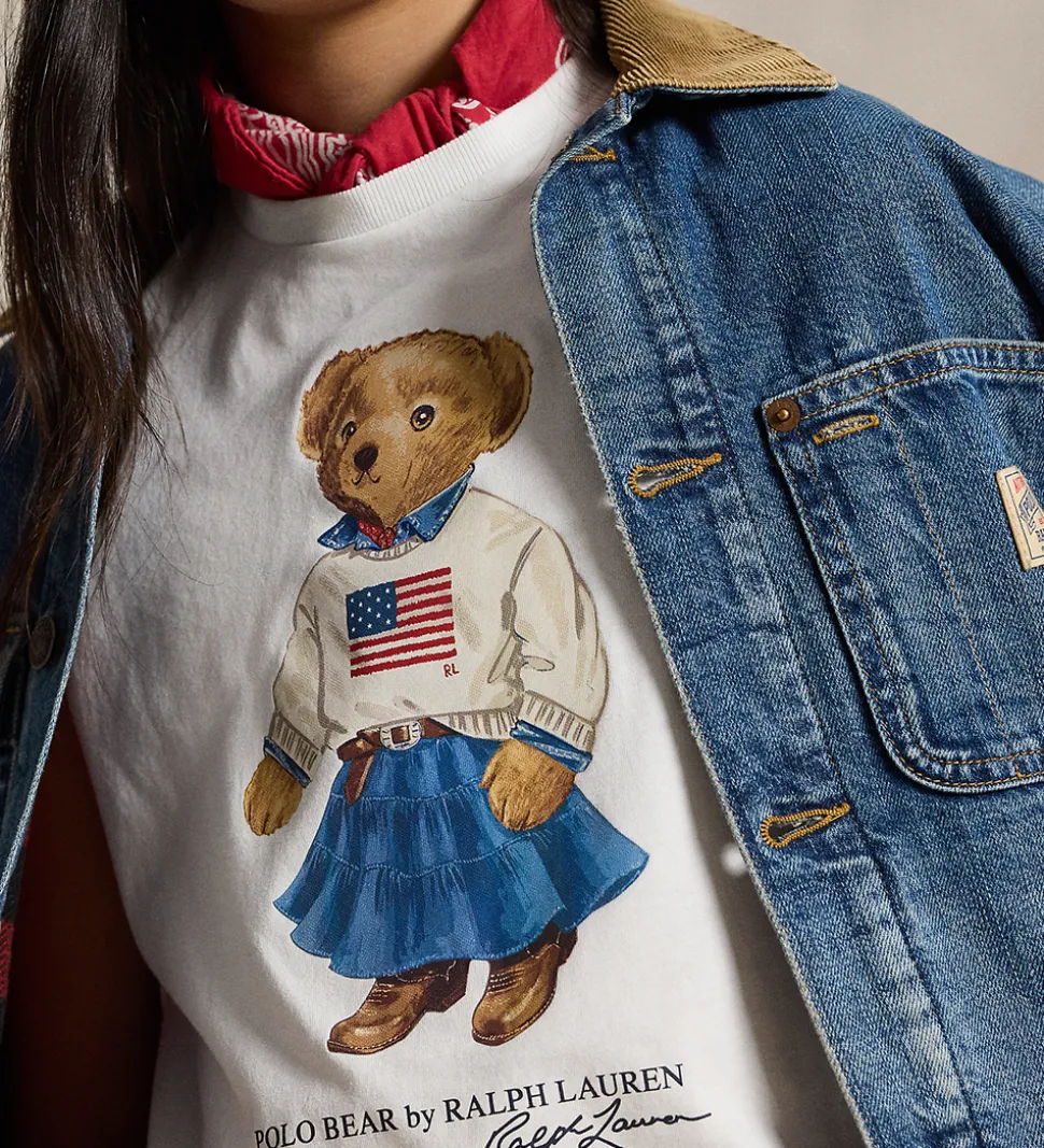 Polo Ralph Lauren T-shirt - Hvid m. Bamse