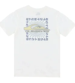 Quiksilver T-shirt - Evo Border Lines - Snow White