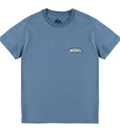 Quiksilver T-shirt - Evo Border Lines - China Blue