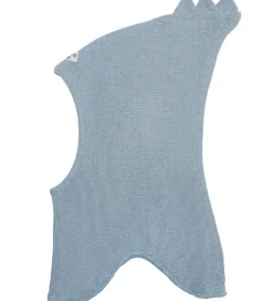 Racing Kids Elefanthue - 2-lags - Uld/Bomuld - Blå m. Takker