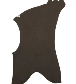 Racing Kids Elefanthue - 2-lags - Uld/Bomuld - Brun m. Takker