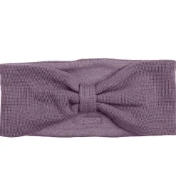 Racing Kids Pandebånd - Uld/bomuld - Dusty Purple m. Sløjfe