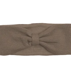 Racing Kids Pandebånd - Uld/Bomuld - Brown Birch Bark m. Sløjfe