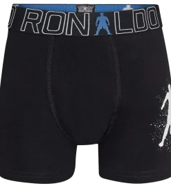 Ronaldo Boxershorts - Noos - 2-pak - Sort/Grå m. Blå