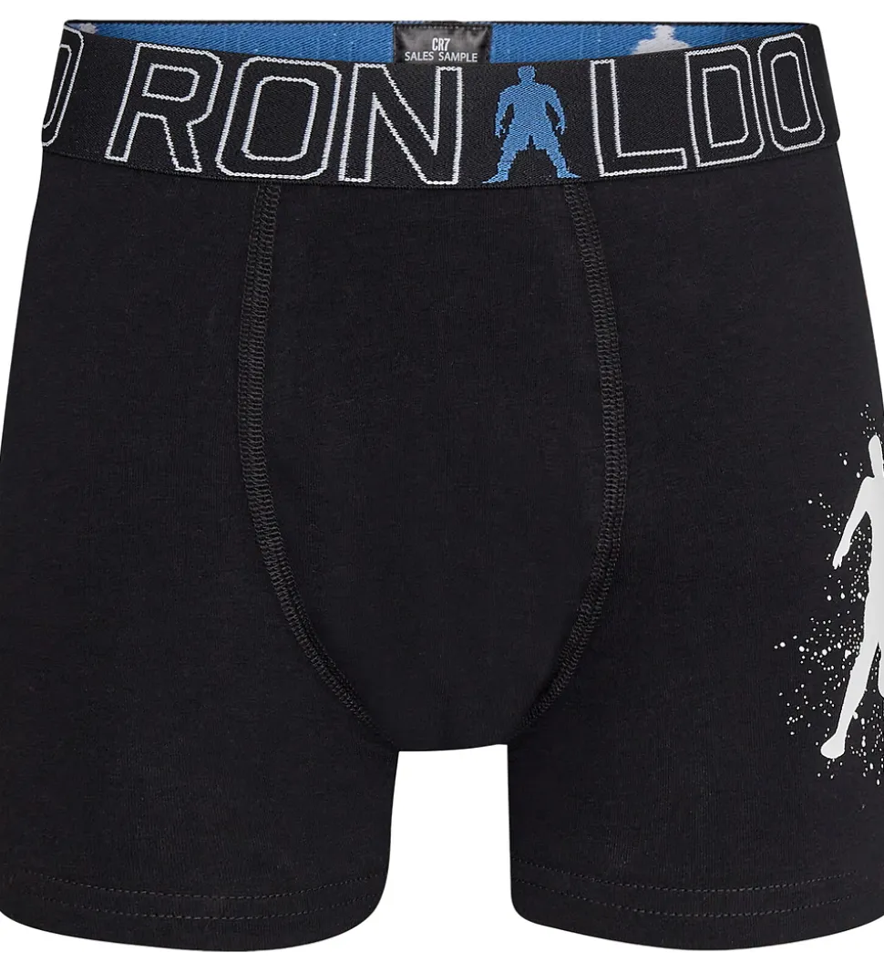 Ronaldo Boxershorts - Noos - 2-pak - Sort/Grå m. Blå