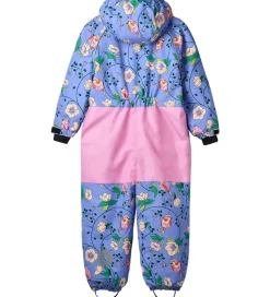 Småfolk Flyverdragt - Purple Delight m. Fugle/Blomster