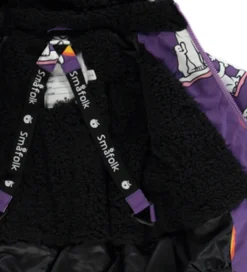 Småfolk Vinterjakke - Purple Heart m. Isbjørne