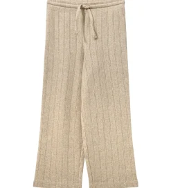 Sofie Schnoor bukser - LovaSK - Beige m. Hulmønster