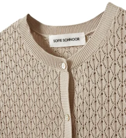 Sofie Schnoor Cardigan - Strik - CisseSY - Beige m. Hulmønster