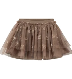 Sofie Schnoor Nederdel - Tyl - Siggysk - Brun m. Glitter