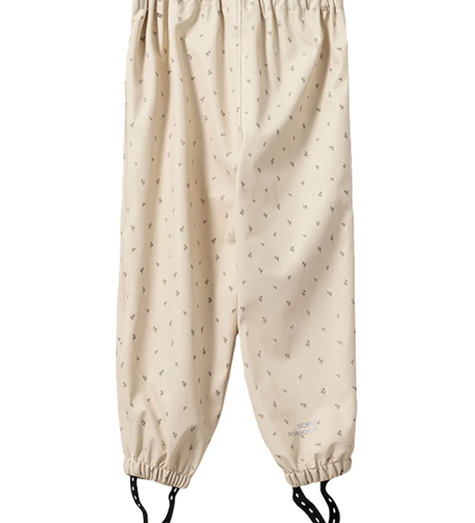 Sofie Schnoor Regntøj - PU - Varask - Sand m. Blomster