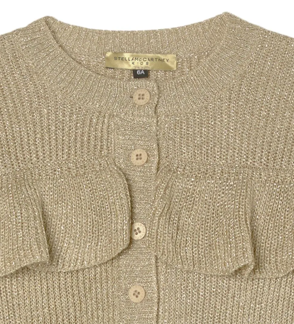 Stella McCartney Kids Cardigan - Strik - Beige/Guld