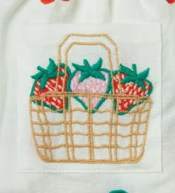 Stella McCartney Kids Sommersæt - Top/Bloomers - Ivory m. Kirseb