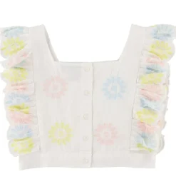 Stella McCartney Kids Top - Cropped - Hvid/Pastel m. Blomster