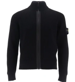 Stone Island Cardigan - Uld - Sort