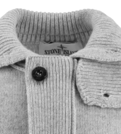 Stone Island Cardigan - Uld/Viskose - Gråmeleret