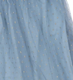 The New Nederdel - Tyl - TnNarice - Ashley Blue/Gold m. Guldprik