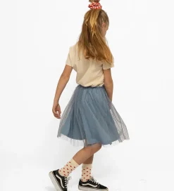 The New Nederdel - Tyl - TnNarice - Ashley Blue/Gold m. Guldprik