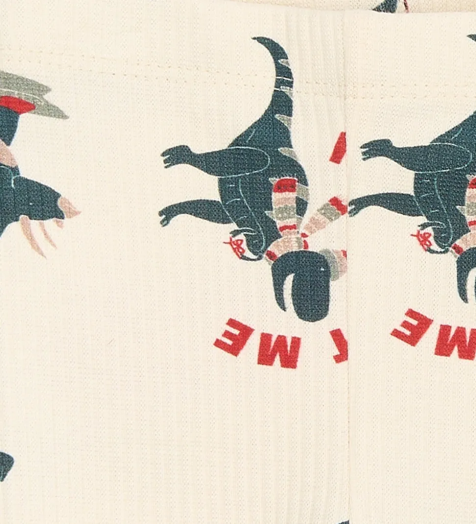 The New Siblings Leggings - Rib - TnsbHoliday - Gardenia Dino