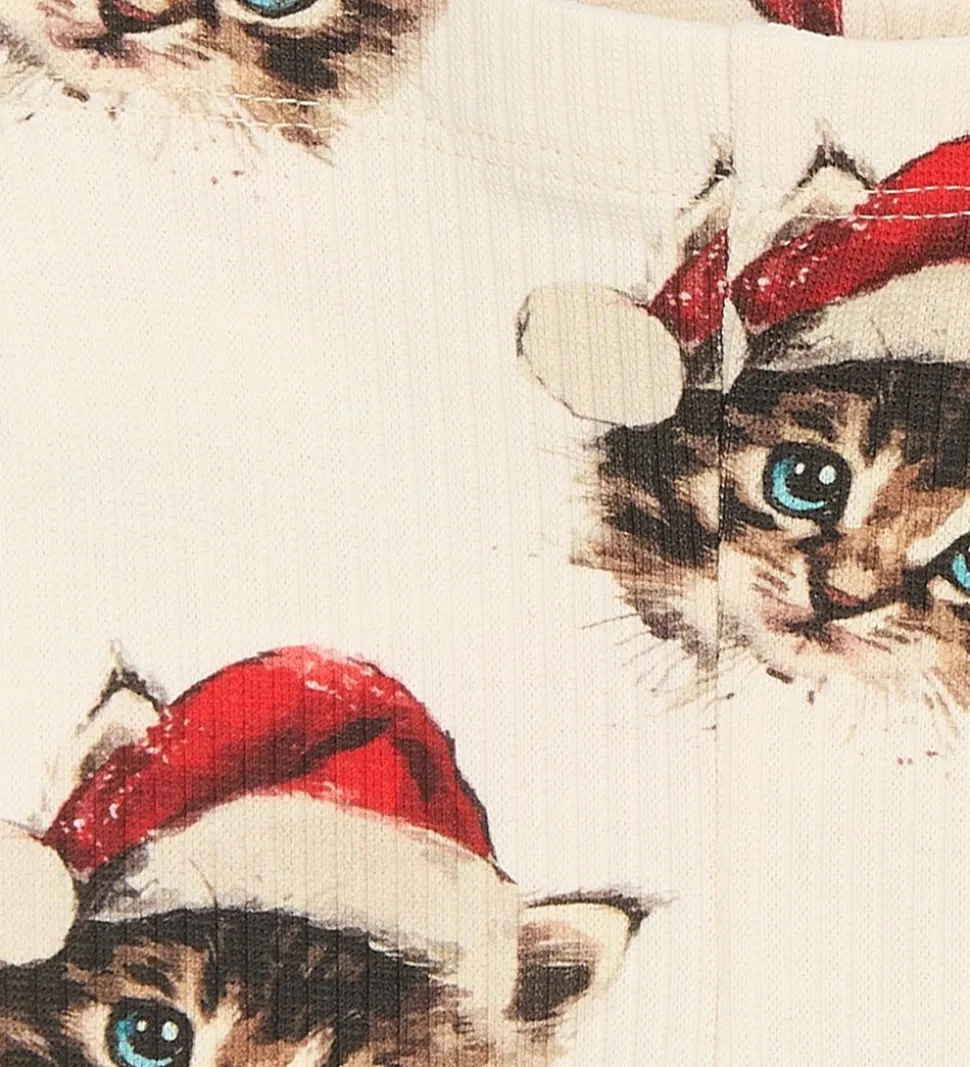 The New Siblings Leggings - Rib - TnsbHoliday - Gardenia Cat