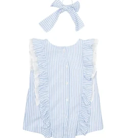 The New Top/Hårelastik - TnNalani - White Swan Striped m. Glimme