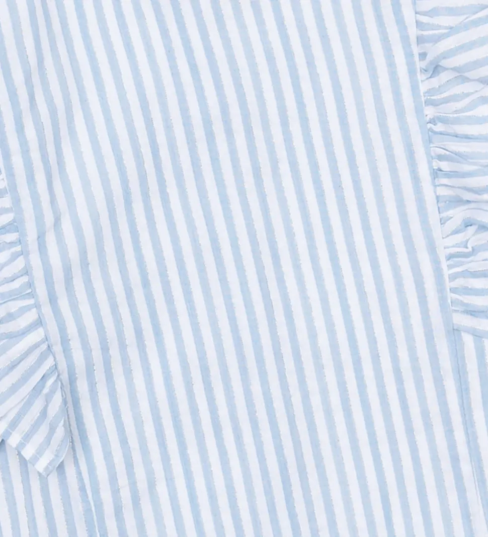 The New Top/Hårelastik - TnNalani - White Swan Striped m. Glimme