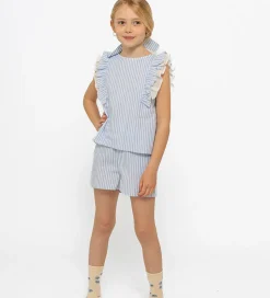 The New Top/Hårelastik - TnNalani - White Swan Striped m. Glimme